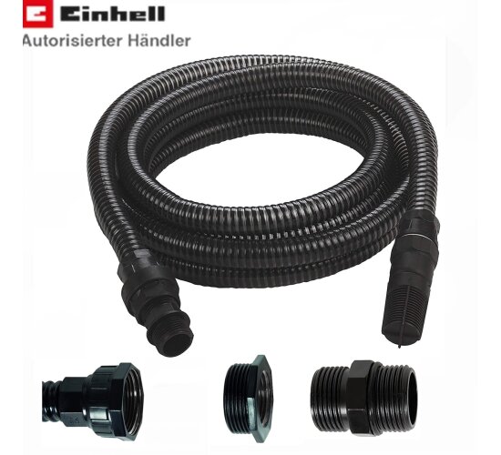 Einhell Saugschlauch f. Gartenpumpe 7 m Anschluss 42 mm, 1 1/4 Zoll + Filterkorb
