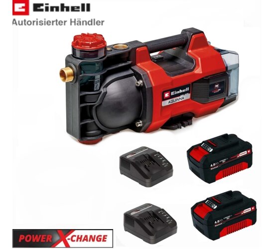 Einhell Akku-Gartenpumpe AQUINNA 36/34 (2x 18V)  ECO - Akkus 2 x 4 Ah