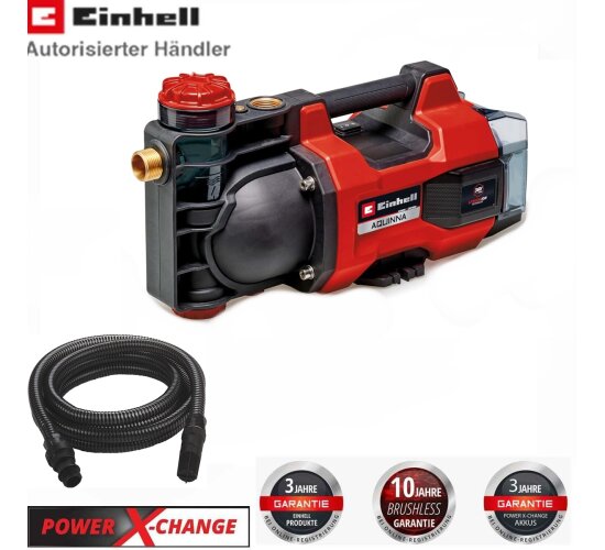 Einhell Akku-Gartenpumpe AQUINNA 36/34 (2x 18V)  ECO-Saugschlauch, ohne Akkus