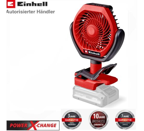 Einhell GC-CF 18/110 Li-Solo Akku-Ventilator 3 Stufen, Brushless Motor