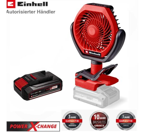 Einhell GC-CF 18/110 Li- Akku-Ventilator 3 Stufen +Akku 2,5 Ah,(ohne Ladegerät