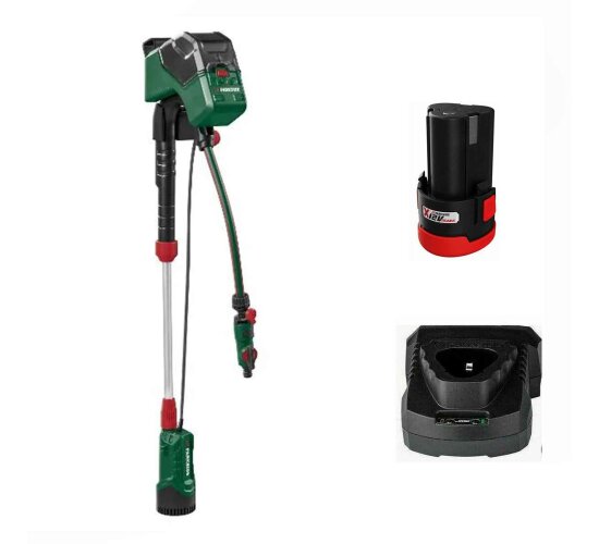 12 V Akku-Regenfasspumpe PRPA 12-Li , mit Akku und Ladegerät
