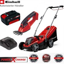 Einhell Rasenmäher GE-CM 18/33 Li 18V Akku 4.0 Ah + Ladegerät + Grasschere