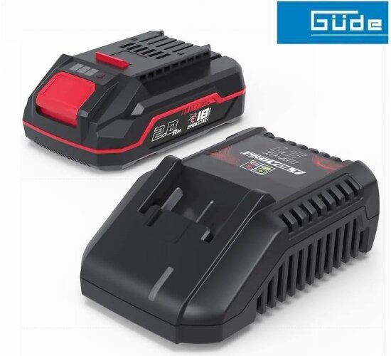 GÜDE Starterset Ladegerät + 18V E³ Systemakku 2.0 Ah LGAP 18-3020 P