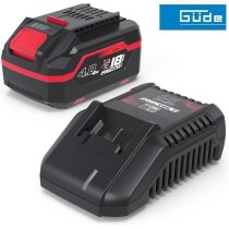 GÜDE Starterset System E³ Ladegerät + 18V...