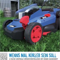 GÜDE City Rasenmäher RM 18/33 18V, 33 cm Schnitt mit 2 x Akku 2.0 Ah + Ladegerät