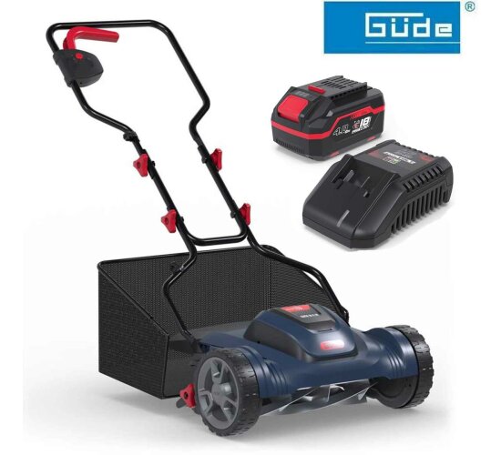 GÜDE Akku Spindelmäher GSPM 18 mit Akku 4.0 Ah,  Ladegerät  Rasenmäher