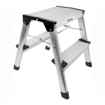 Güde Aluminium-Klapptritt 2x2 Stufen Klappleiter...