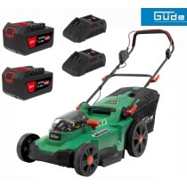 Güde Akku Rasenmäher 40V 430/40-8 + 2x 4,0 Ah Akku 2x Ladegerät 43 cm