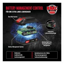 2 Stk. Ersatz Akku für Powertec Garden Akku Rasenmäher PT 43 Li
