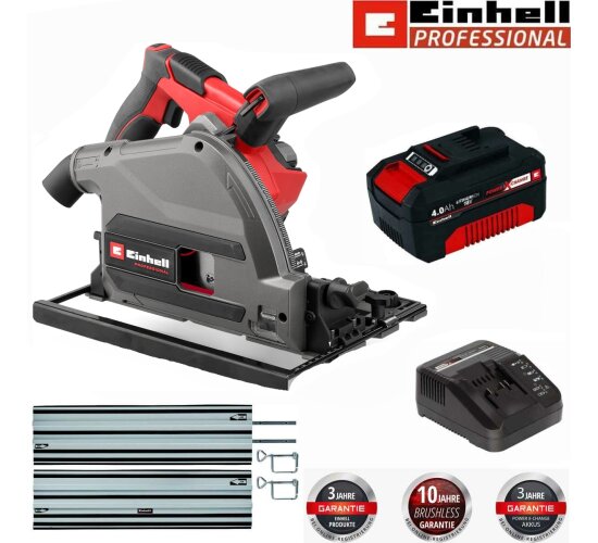 Einhell Tauchsäge TP-PS 18/165 Li BL -Führungsschiene, mit Akku 4.0 Ah