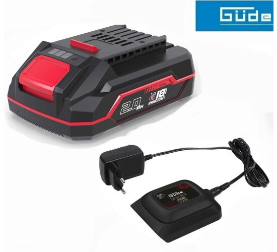 GÜDE Starterset Ladegerät 18-05 + 18V E³ Akku 2.0 Ah APPV 18-20 AP18