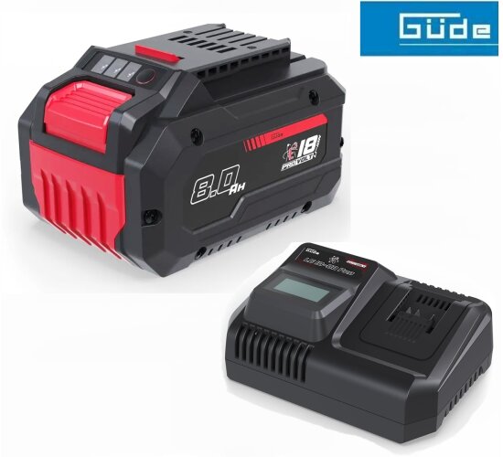 Güde Starterset Akku  APPV 18-80 8.0 Ah 18V + LG 18-80 Pro Ladegerät 8A
