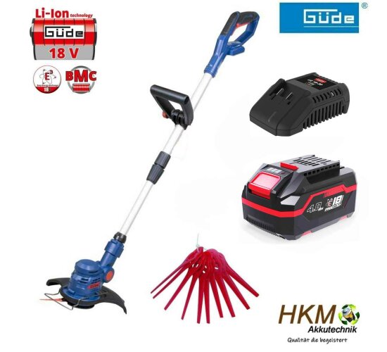 Güde Rasentrimmer Kantenschneider RT 18V Akku 4.0 Ah / Ladegerät 3A