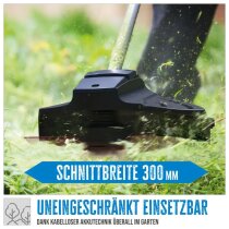 Güde Multifunktionswerkzeug 18V Freischneider Trimmer Heckenschere Astkettensäge 4in1 mit Akku 4 Ah