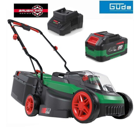 GÜDE City Akku Rasenmäher 320/20-4 mit Akku 4.0 Ah / Ladegerät, 20V 32cm