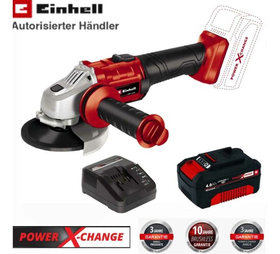 Einhell Akku-Winkelschleifer TC-AG 18/8500 Li 125mm mit Akku 4.0 Ah