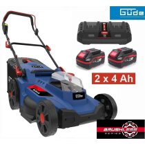 GÜDE Akku Rasenmäher RM 36/43 mit 2 x Akku 4.0...