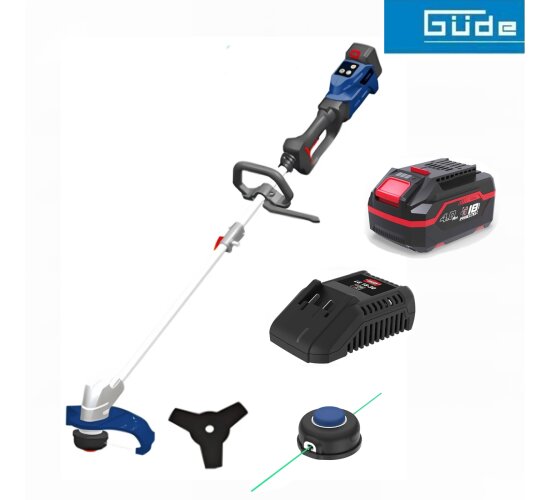 Güde 18V Akku-Freischneider / Rasentrimmer FS 18-0 mit Akku 4.0 Ah / Ladegerät
