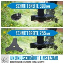 Güde 18V Akku-Freischneider / Rasentrimmer FS 18-0 mit Akku 4.0 Ah / Ladegerät