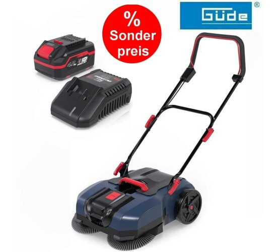 Güde Akku Kehrmaschine GKM 18-0 mit Akku 4.0 Ah 18V E³ Serie,