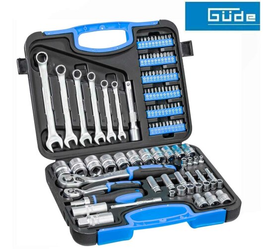 Güde Werkzeugkoffer GWZK 104 (104-tlg. Steckschlüssel, Ringschlüssel, Bits