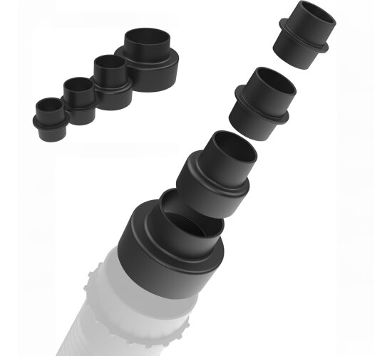 Adapter 4 Teilig / 100 60 40 34 28 mm - Absauganlage Reduzierstücke