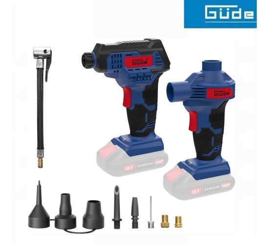 Güde 18V Akku Kompressor u. Luftpumpenset KLS 18-0 Solo Ohne Akku