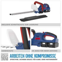 GÜDE Akku Heckenschere HS HS 36 ( 2x18V ) E³ Akkusystem mit Akku / Ladegerät