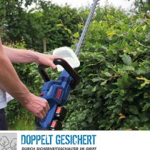 GÜDE Akku Heckenschere HS HS 36 ( 2x18V ) E³ Akkusystem mit Akku / Ladegerät