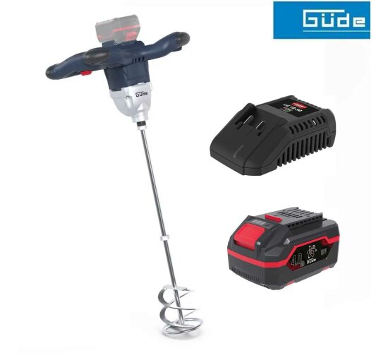Güde Akku Rührwerk RW 18-401-30 mit Akku 4.0 Ah und Ladegerät 3 A