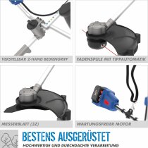 Güde 36V Akku-Freischneider FS 36-0 mit 2 x Akku 4.0 Ah / Doppelladegerät
