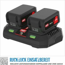 Güde 36V Akku-Freischneider FS 36-0 mit 2 x Akku 6.0 Ah / Doppelladegerät