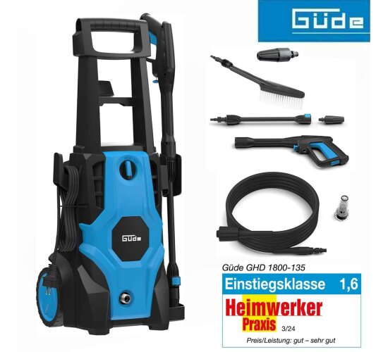 Güde Hochdruckreiniger GHD 1800-135 1800 W, 135 bar mit Zubehör