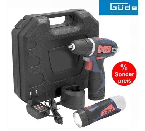 Güde 12V Akku Bohrschrauber BS 12-131-04K Koffer + Akku & Ladegerät & LED Lampe