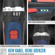 Güde 12V Akku Bohrschrauber BS 12-131-04K Koffer + Akku & Ladegerät & LED Lampe