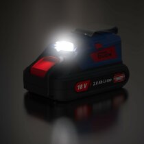 Güde 18V Akku 2.0 Ah +USB-Adapter und Lampe UAL 18-0 ohne ladegerät