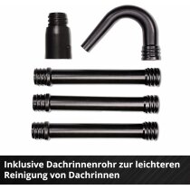 Einhell Akku-Laubbläser GP-LB 18/200 Li GK- 18V, bürstenloser Motor mit Akku 4-0 Ah / Ladegerät Dachrinnenset