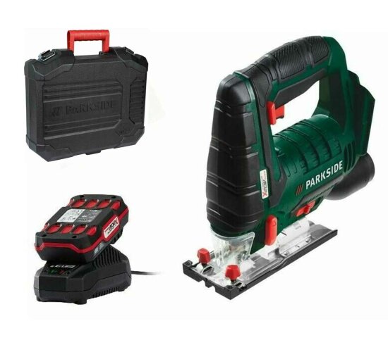 PARKSIDE Akku Stichsäge PSTDA, 20V, Ladegerät , Akku 2 Ah , Koffer