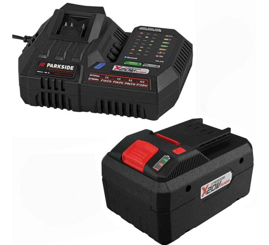 PARKSIDE PERFORMANCE 20V Smart-Akku PAPS 208 8.0 Ah + Ladegerät PLGS 2012