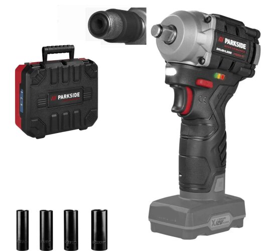 PARKSIDE PERFORMANCE 12V Akku-Drehschlagschrauber PPDSSA 12 + Güde 1/4 Hex Adapter ohne Akku