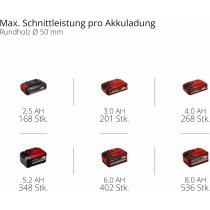 Einhell Ast Kettensäge  GP-PS 18/20 Li BL-Solo Automatische Kettenschmierung