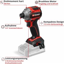 Einhell Akku-Schlagschrauber TP-CI 18/250-C Li BL 250 Nm, Akku 4.0 Ah, Ladegerät