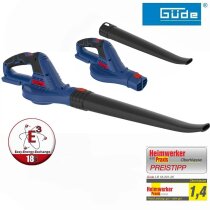 Güde Akku Kehrmaschine GKM 18 + Laubbläse BL 18 + Akku 4.0 Ah, Ladegerät