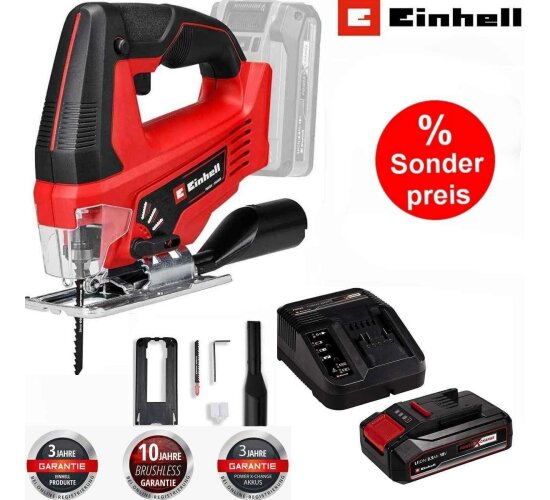 Einhell Akku Pendelhub Stichsäge TC-JS 18V Li , 1x 2,5 Ah Akku, Ladegerät