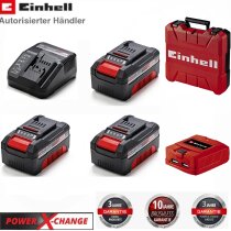 3 x Original Einhell 4,0 Ah Akku, Ladegerät,  18V...