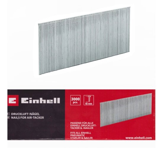 Einhell Tacker Nägel, 40 mm, 3000 Stk.-für Nagler FIXETTO 18/50 N