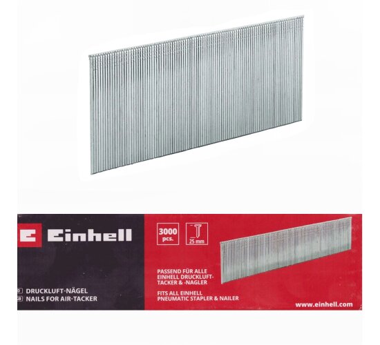 Einhell Tacker Nägel, 25 mm, 3000 Stk.-für Nagler FIXETTO 18/50 N