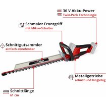 Einhell Heckenschere GE-CH 36/61 Li- 36V, mit 2 x Akku 4.0 Ah ´2 x Ladegärt 36 V