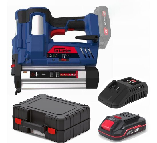 Güde Akku Tacker Nagler Klammergerät 18V m.Akku 2.0 Ah / Ladegerät / Koffer